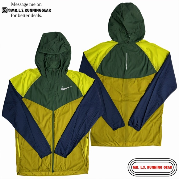 Nike Windrunner Jacket Yellow Nike Running Jacket Hooded Jacket Nike Sportswear Wind Runner